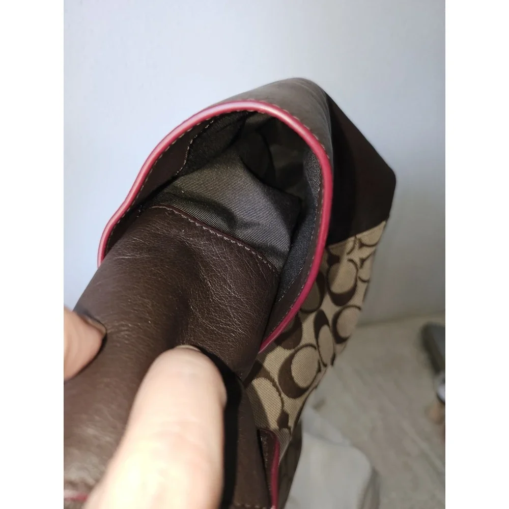 Coach Ava Tote in Signature and Leather/Brown